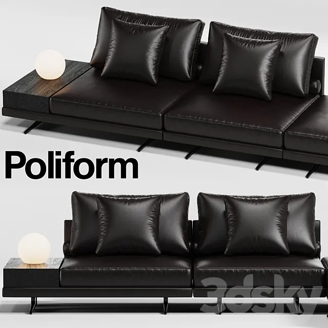Furniture – Sofa 3D Models – Poliform MONDRIAN 3d Model