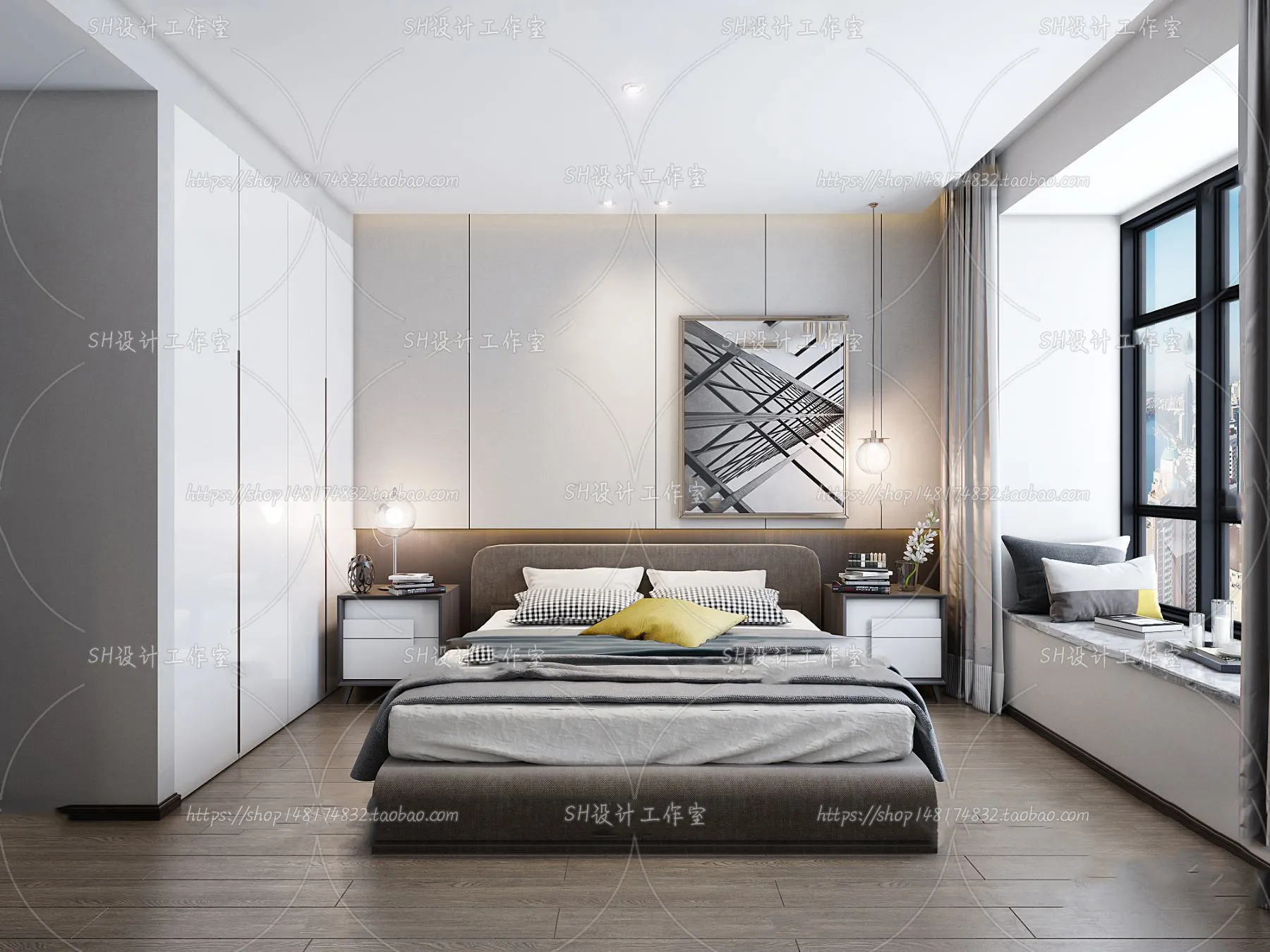 BEDROOM 3D SCENES – VRAY RENDER – 123