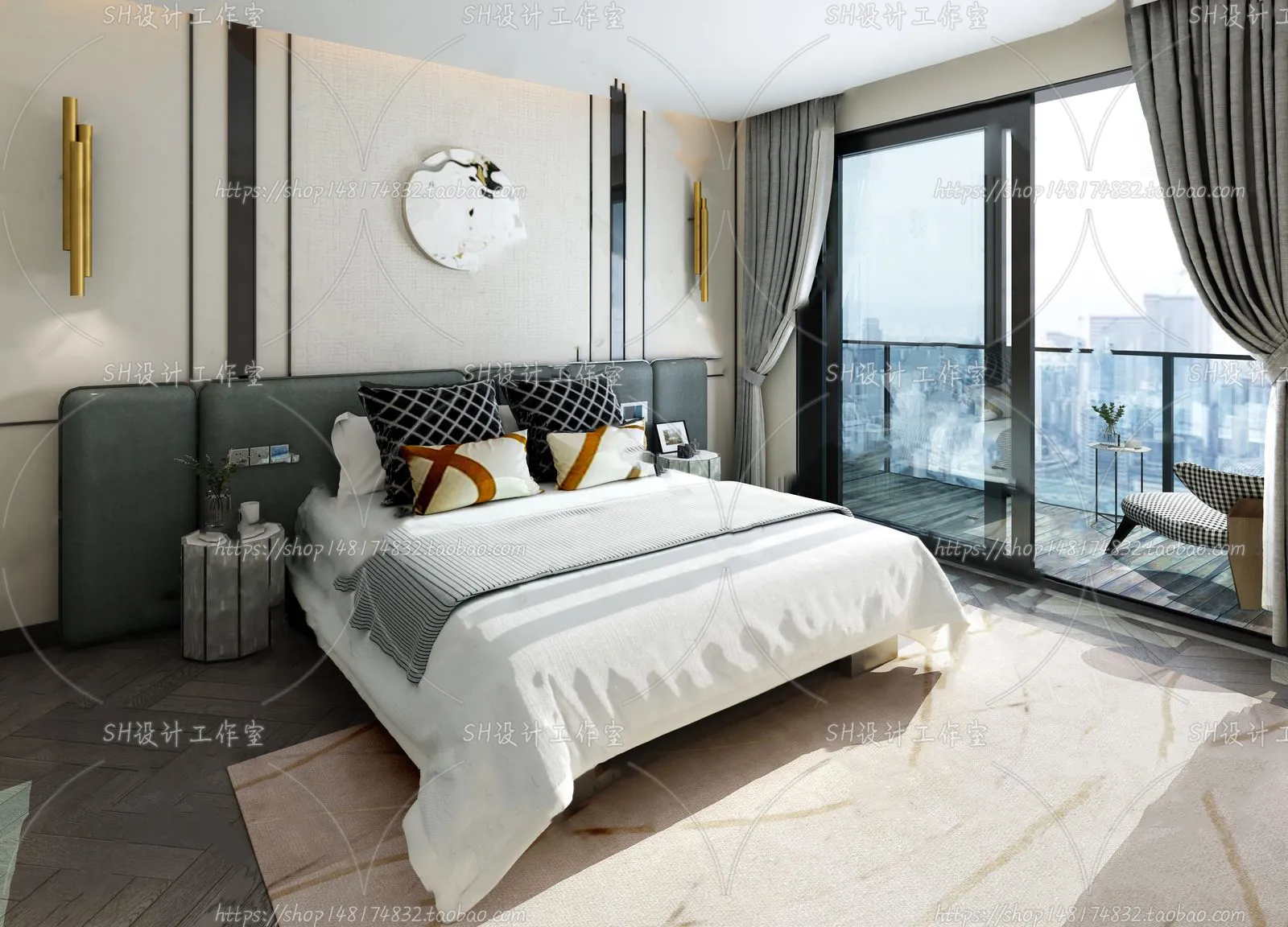 BEDROOM 3D SCENES – VRAY RENDER – 130