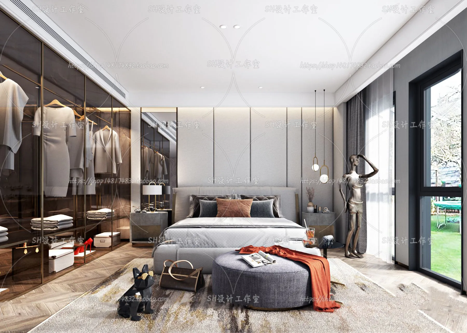 BEDROOM 3D SCENES – VRAY RENDER – 156