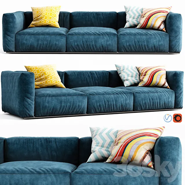 Furniture – Sofa 3D Models – Poliform Shangai 3 3D model