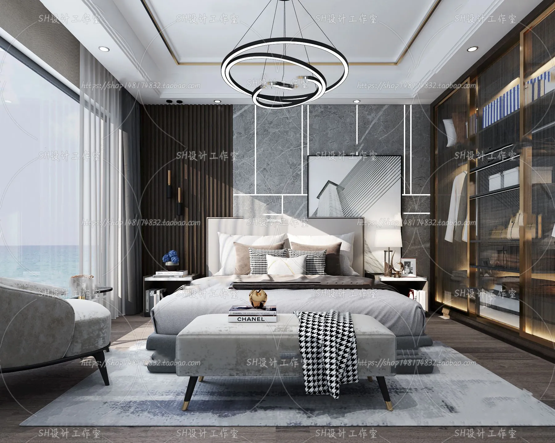 BEDROOM 3D SCENES – VRAY RENDER – 175