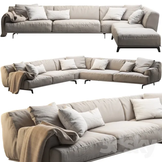 Furniture – Sofa 3D Models – Poliform Tribeca Sofa 3