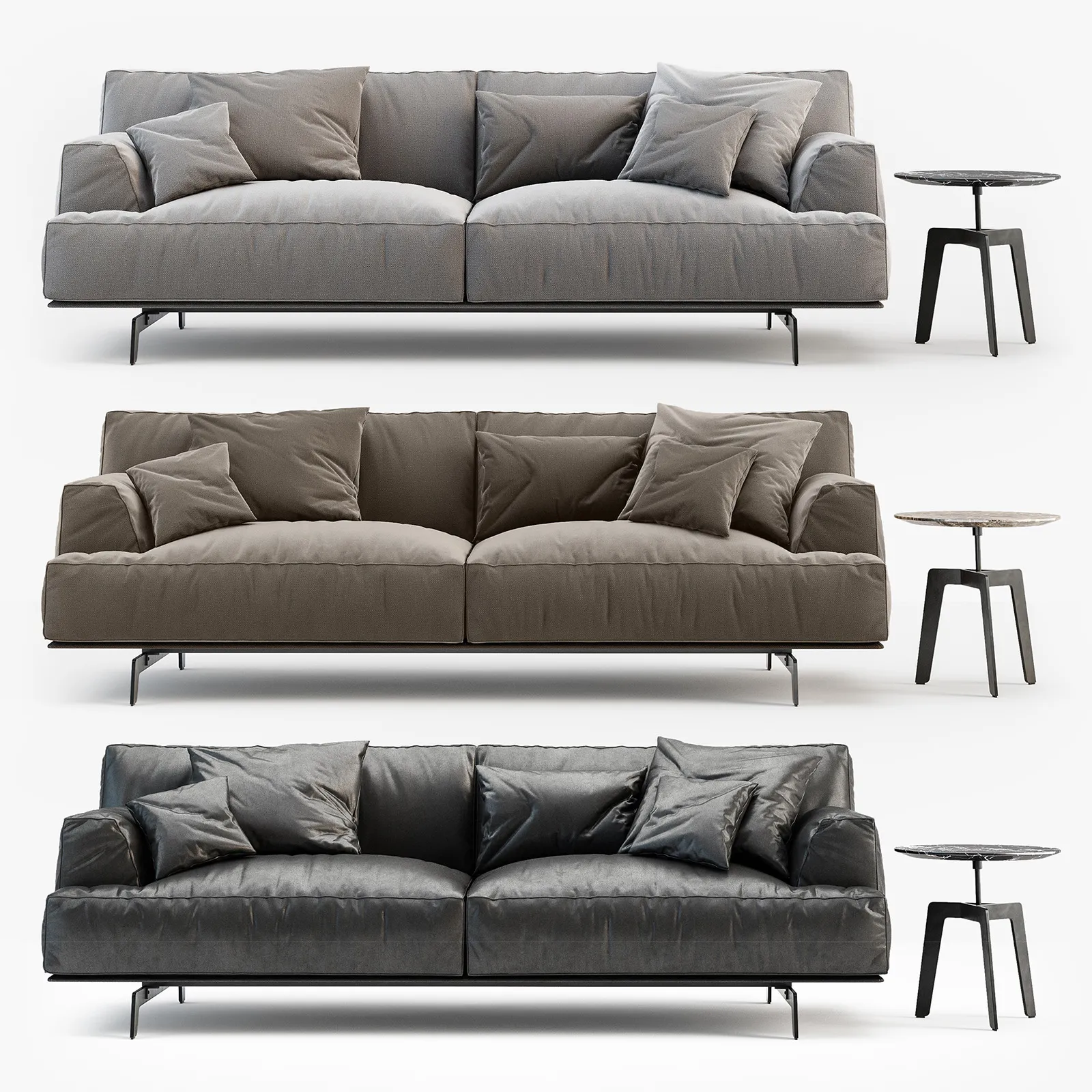 Furniture – Sofa 3D Models – Poliform Tribeca sofa