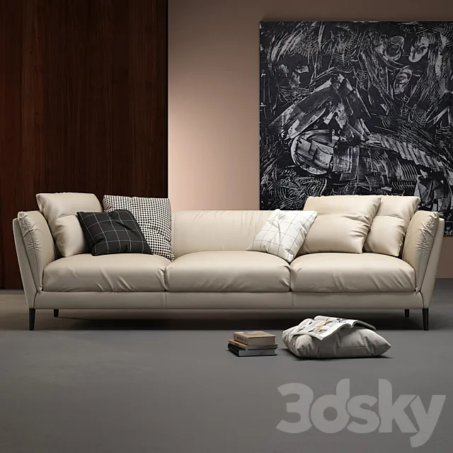 Furniture – Sofa 3D Models – Poltrona Frau Bretagne