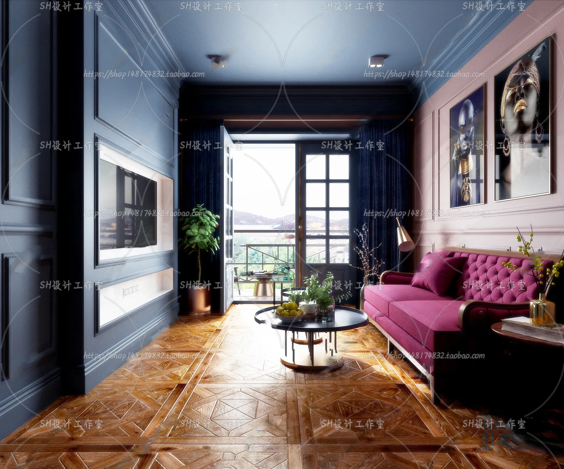 BEDROOM 3D SCENES – VRAY RENDER – 257