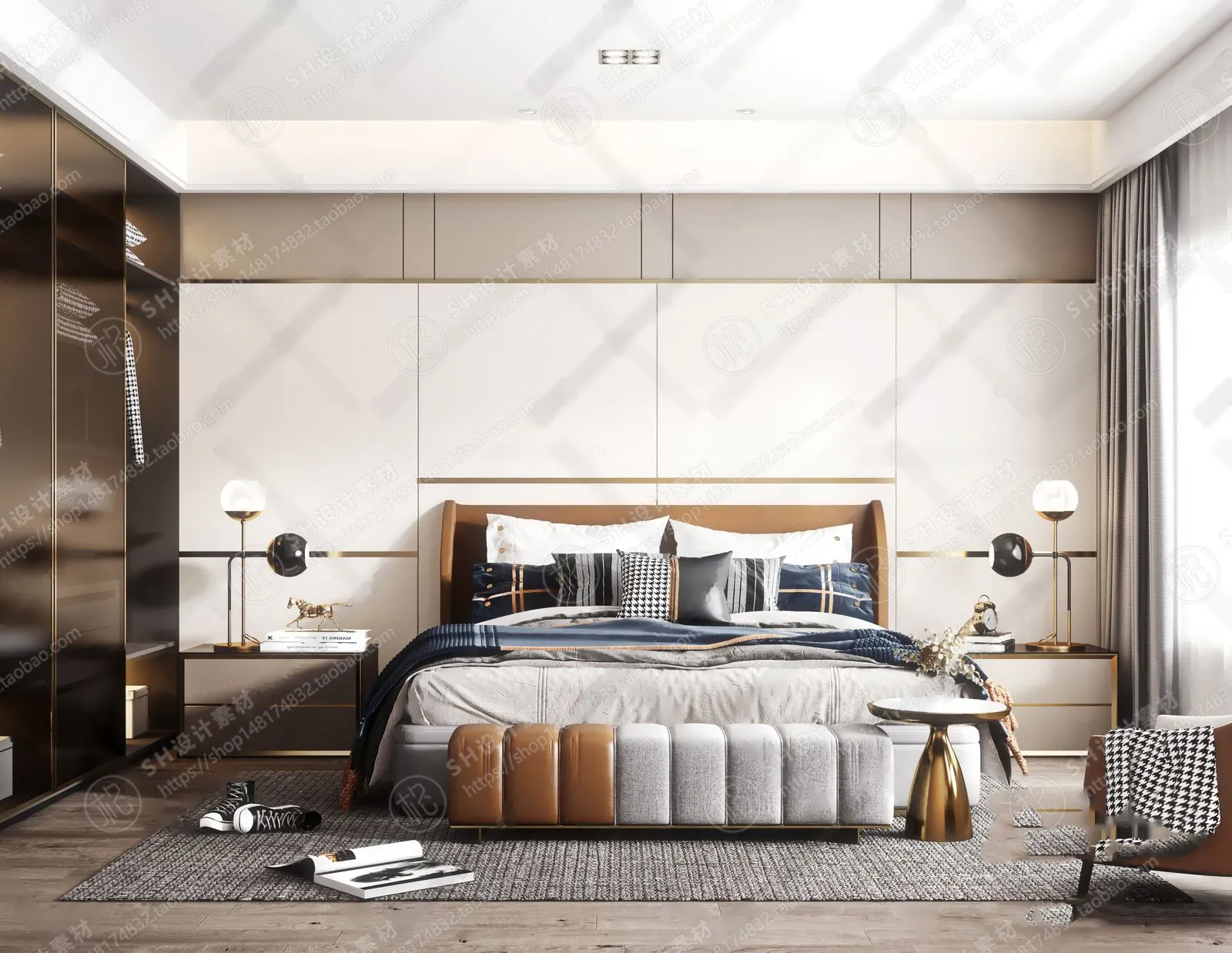 BEDROOM 3D SCENES – VRAY RENDER – 293