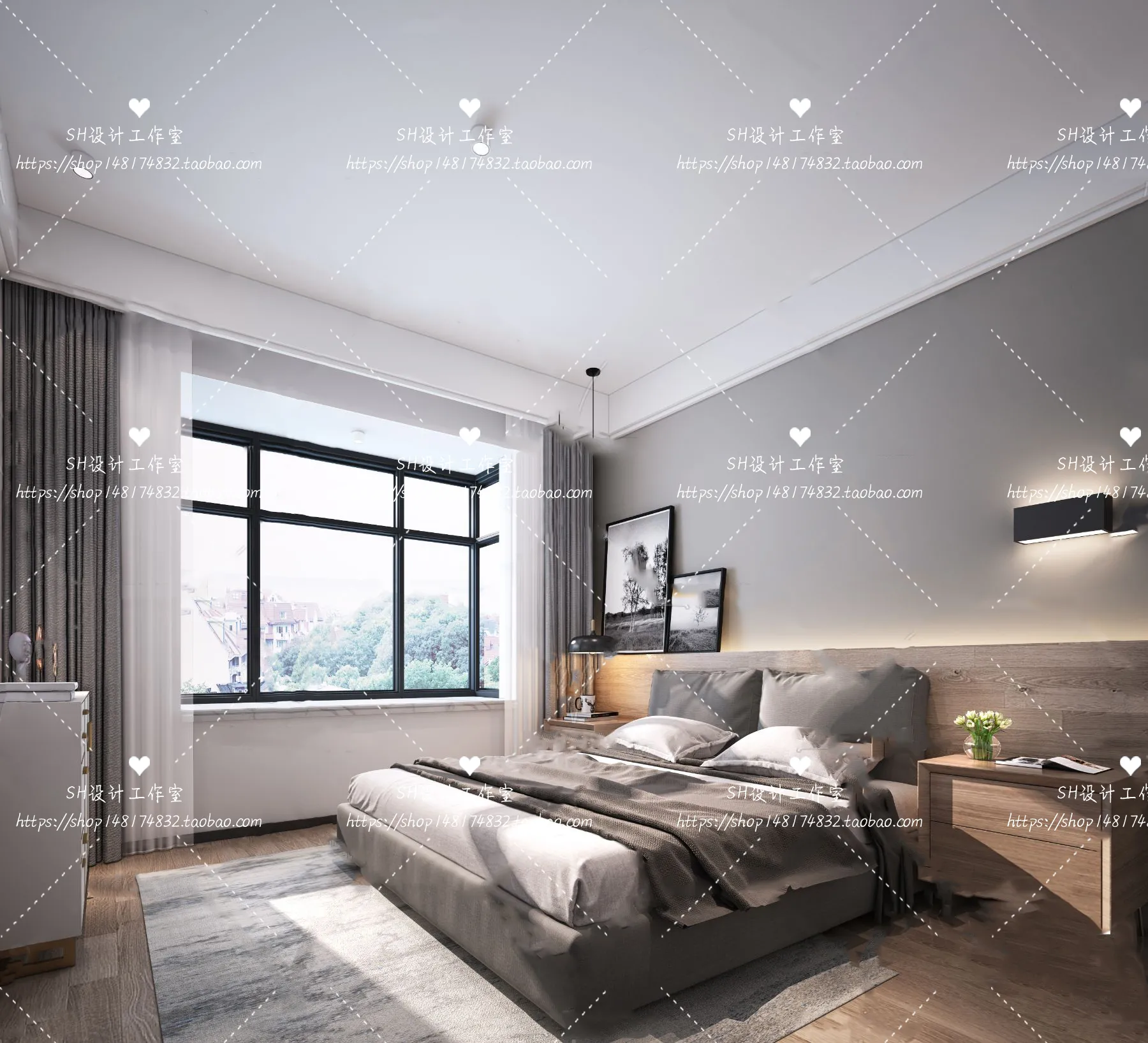 BEDROOM 3D SCENES – VRAY RENDER – 420