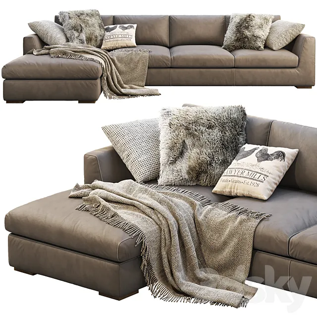 Furniture – Sofa 3D Models – RH Modena Taper Arm Chaise Sectional Sofa