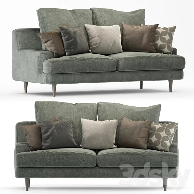Furniture – Sofa 3D Models – Roche Bobois sofa green 01