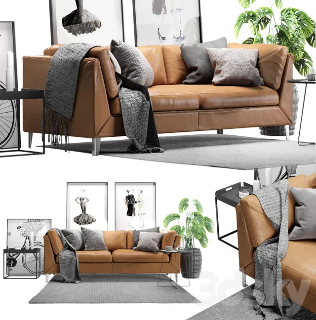Furniture – Sofa 3D Models – Scandinavian living set. Ikea Stockholm