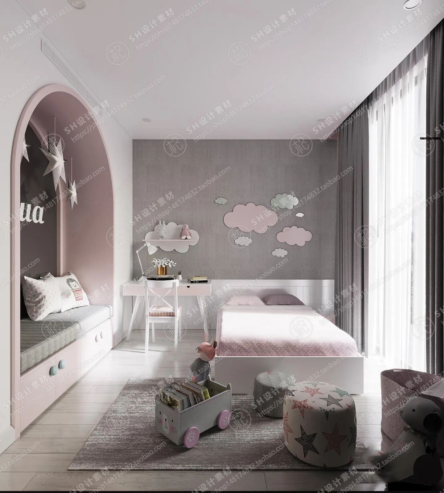 CHILDREN ROOM 3D SCENES – VRAY RENDER – 38