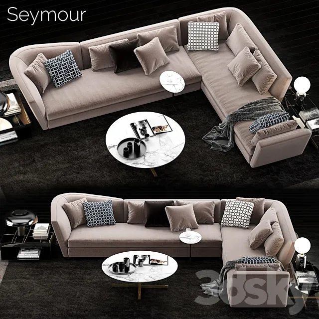 Furniture – Sofa 3D Models – Seymour Corner Sofa by Minotti 3d MODEL