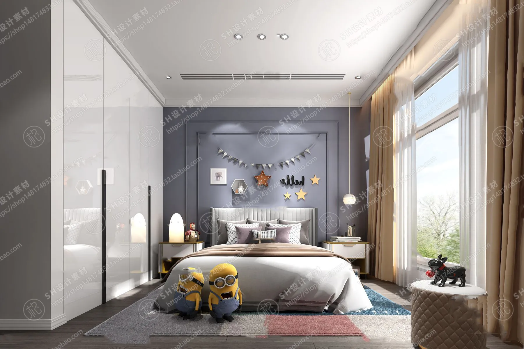 CHILDREN ROOM 3D SCENES – VRAY RENDER – 100