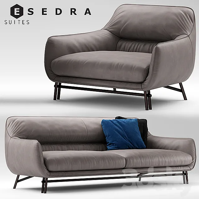 Furniture – Sofa 3D Models – Sofa and armchair Esedra by Prospettive VENICE Sofa
