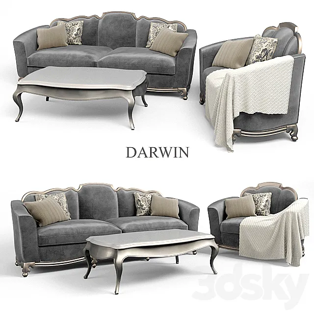 Furniture – Sofa 3D Models – Sofa and Chair Darwin