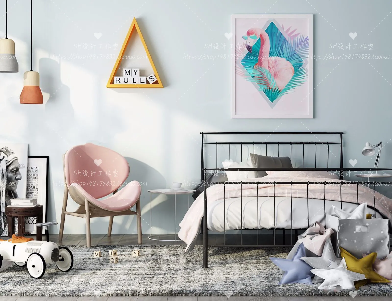 CHILDREN ROOM 3D SCENES – VRAY RENDER – 203