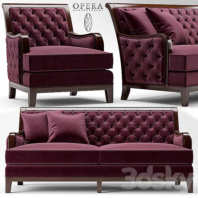 Furniture – Sofa 3D Models – Sofa and chair Opera SEBASTIAN CLASSIC