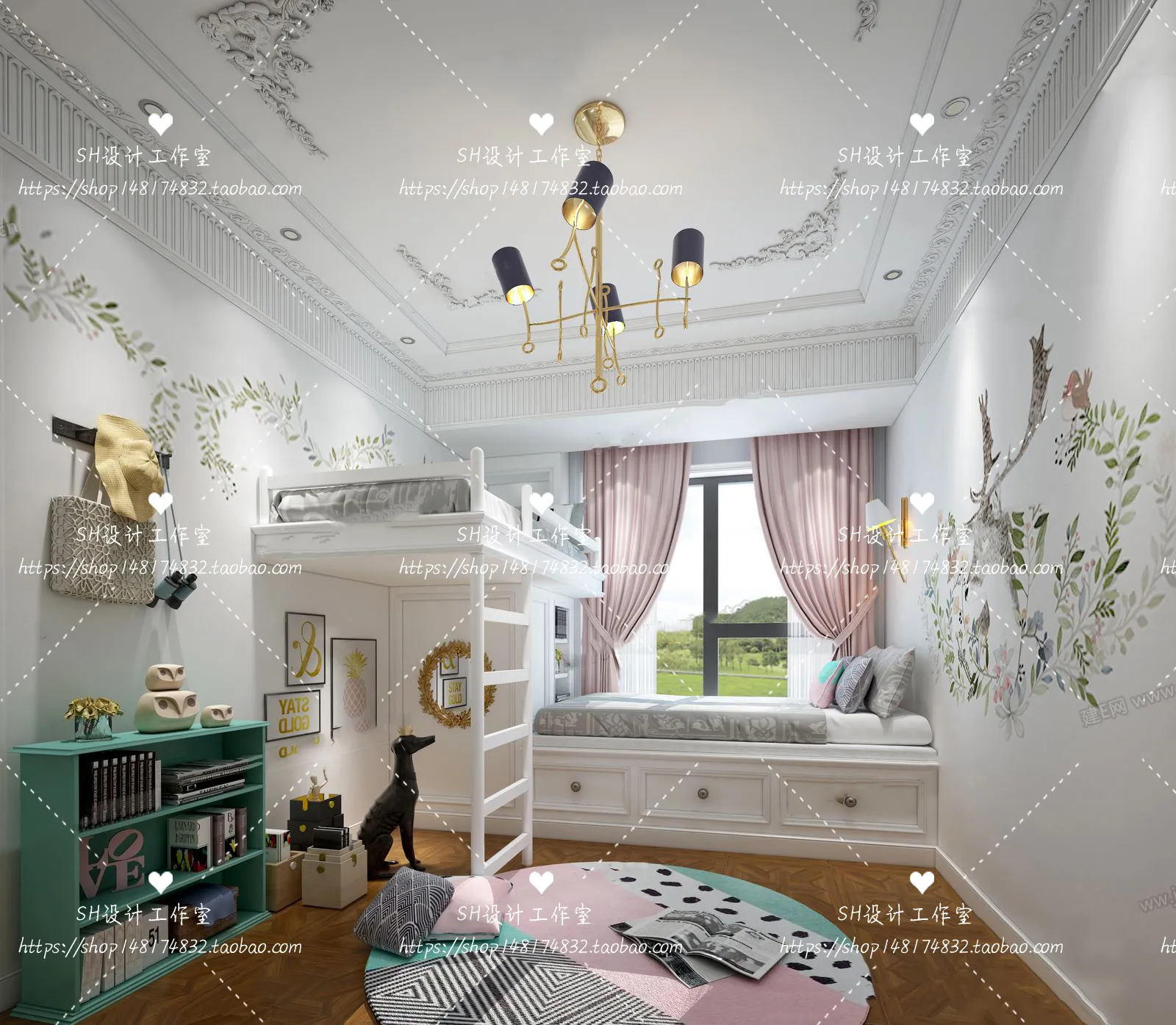 CHILDREN ROOM 3D SCENES – VRAY RENDER – 229