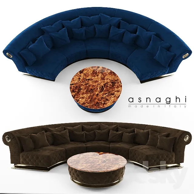 Furniture – Sofa 3D Models – Sofa Asnaghi Prestige