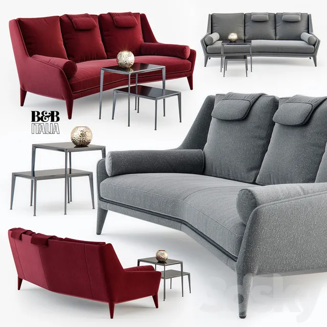 Furniture – Sofa 3D Models – Sofa B&B Italia Edouard