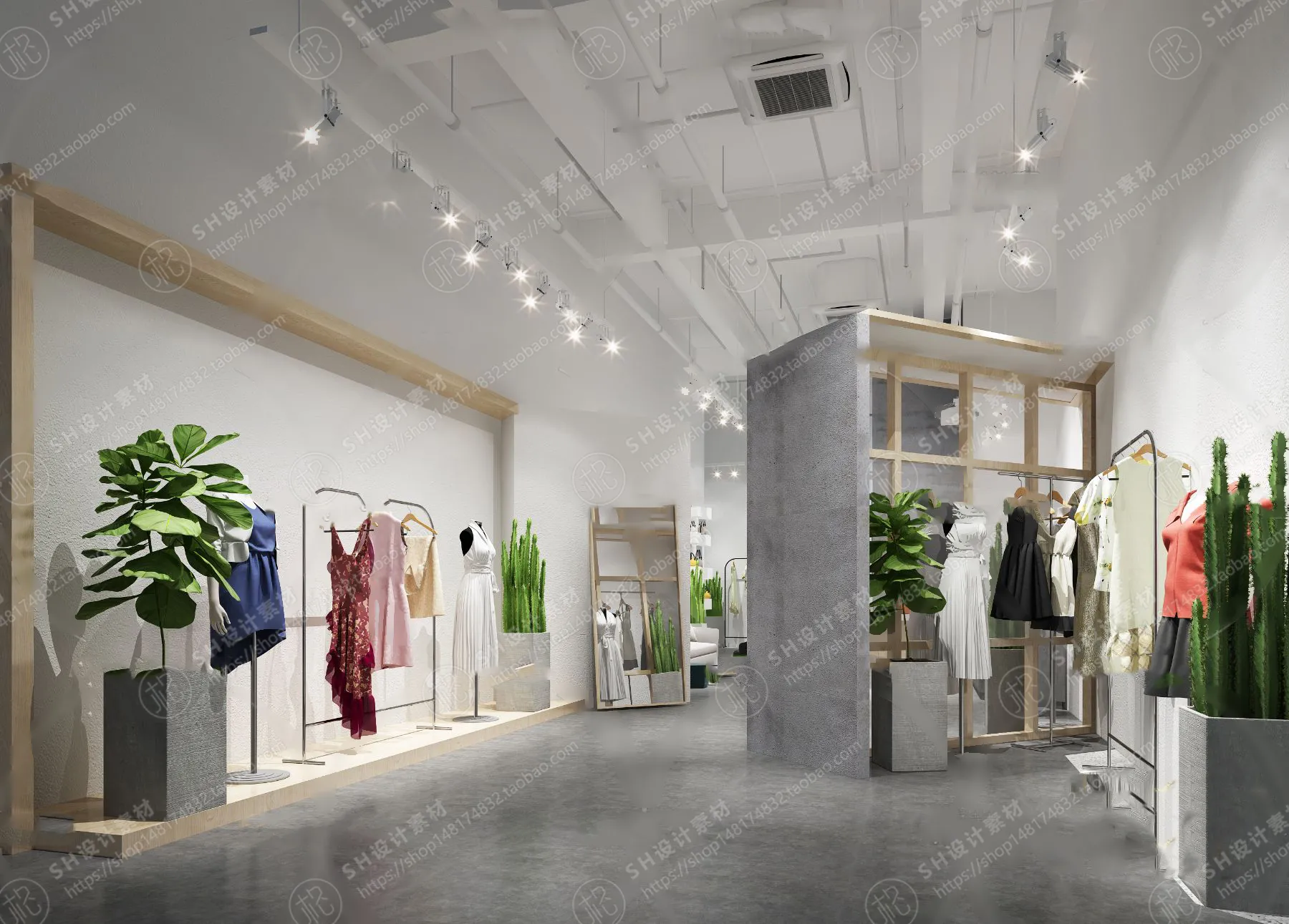 CLOTHING STORE 3D SCENES – VRAY RENDER – 08