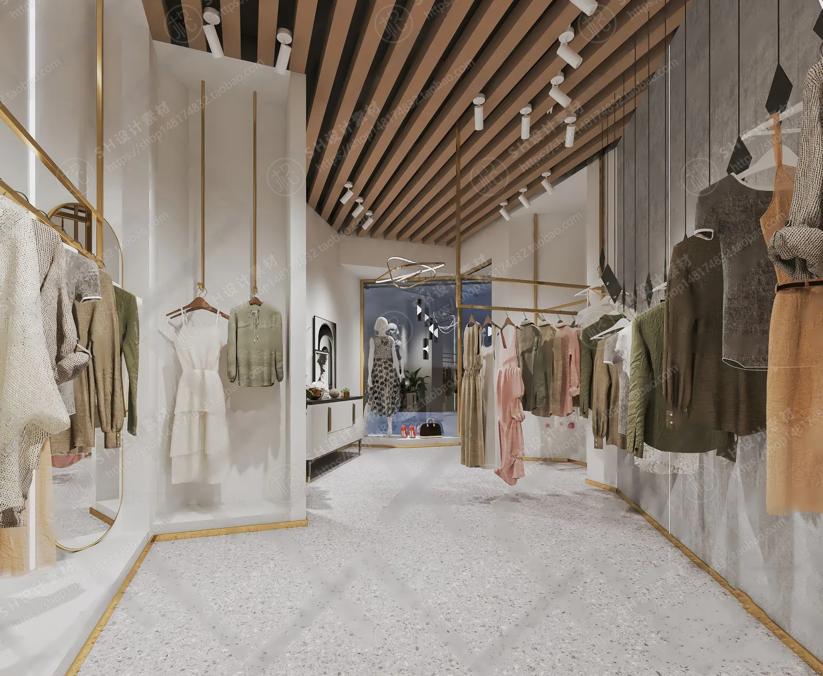 CLOTHING STORE 3D SCENES – VRAY RENDER – 12