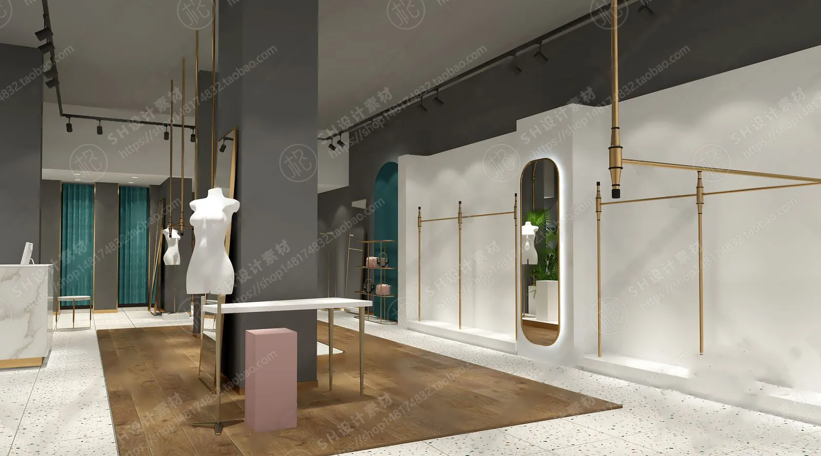 CLOTHING STORE 3D SCENES – VRAY RENDER – 14