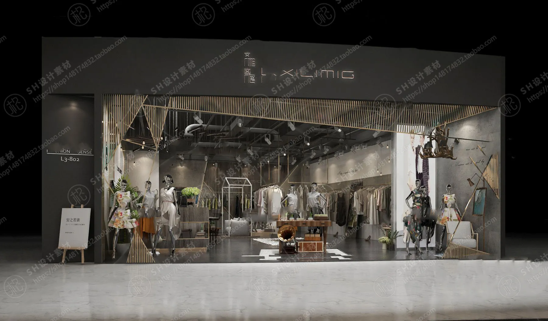 CLOTHING STORE 3D SCENES – VRAY RENDER – 18