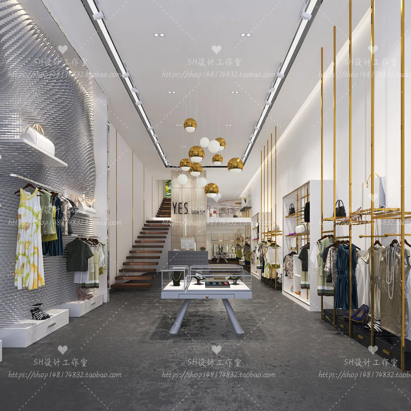 CLOTHING STORE 3D SCENES – VRAY RENDER – 22