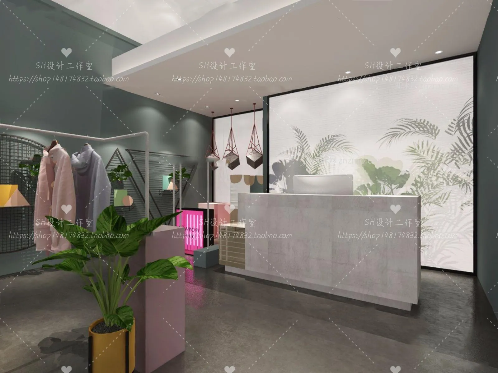 CLOTHING STORE 3D SCENES – VRAY RENDER – 27