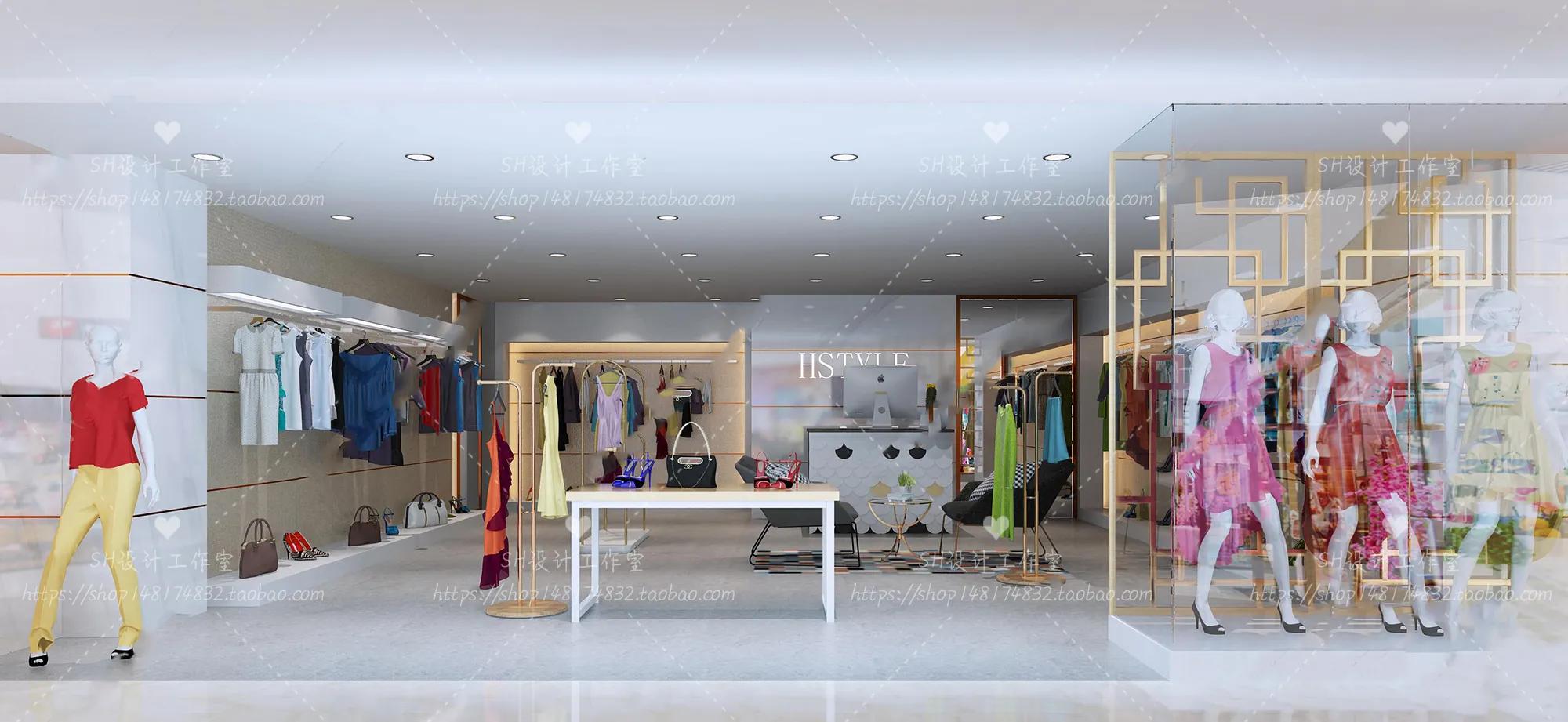 CLOTHING STORE 3D SCENES – VRAY RENDER – 34