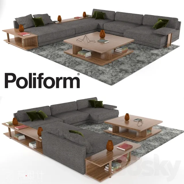 Furniture – Sofa 3D Models – Sofa Bristol 2 by Poliform