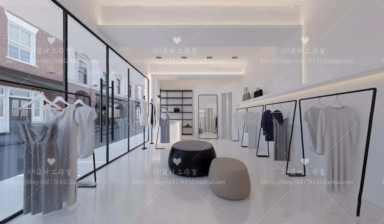 CLOTHING STORE 3D SCENES – VRAY RENDER – 38