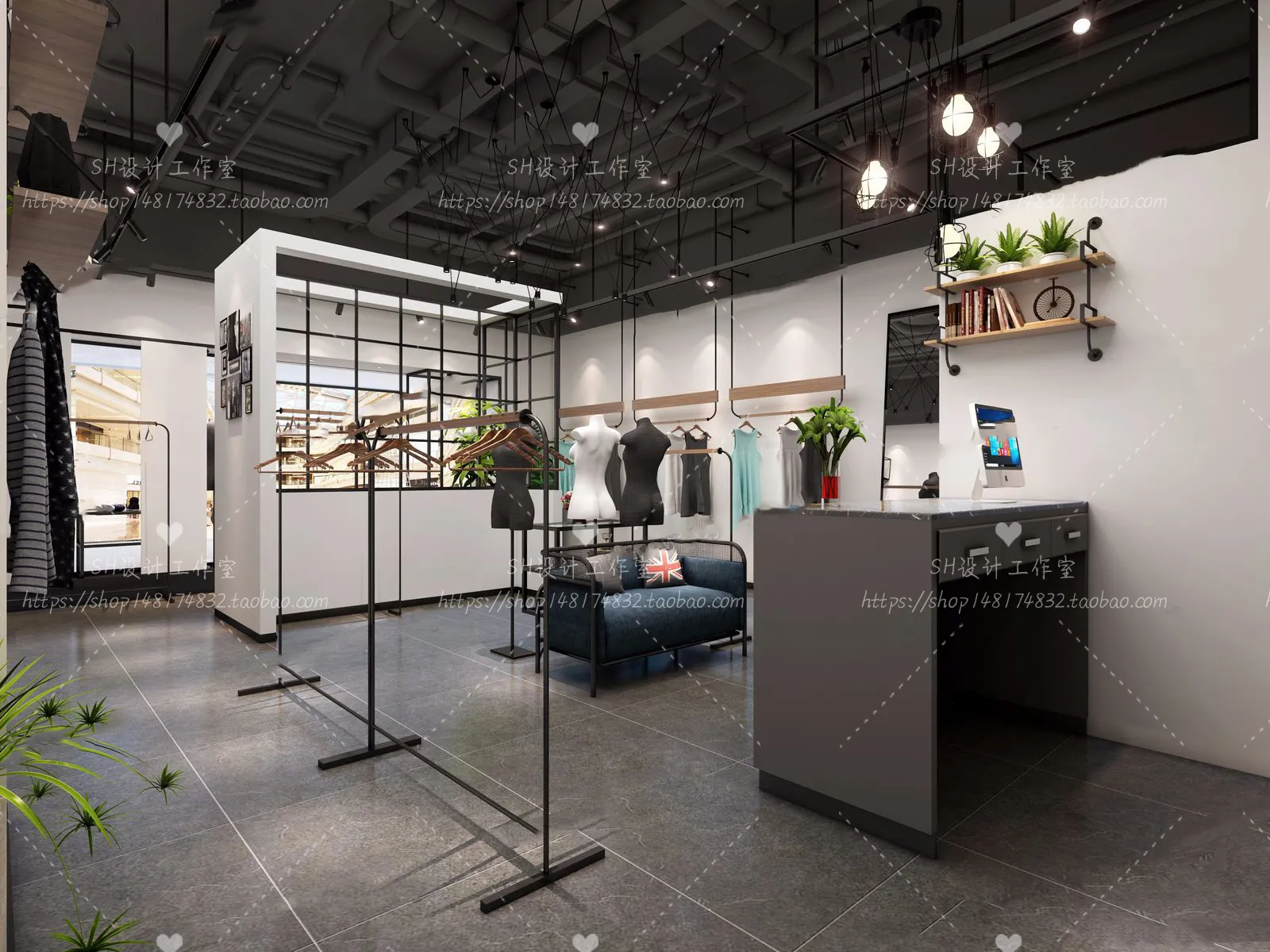 CLOTHING STORE 3D SCENES – VRAY RENDER – 42