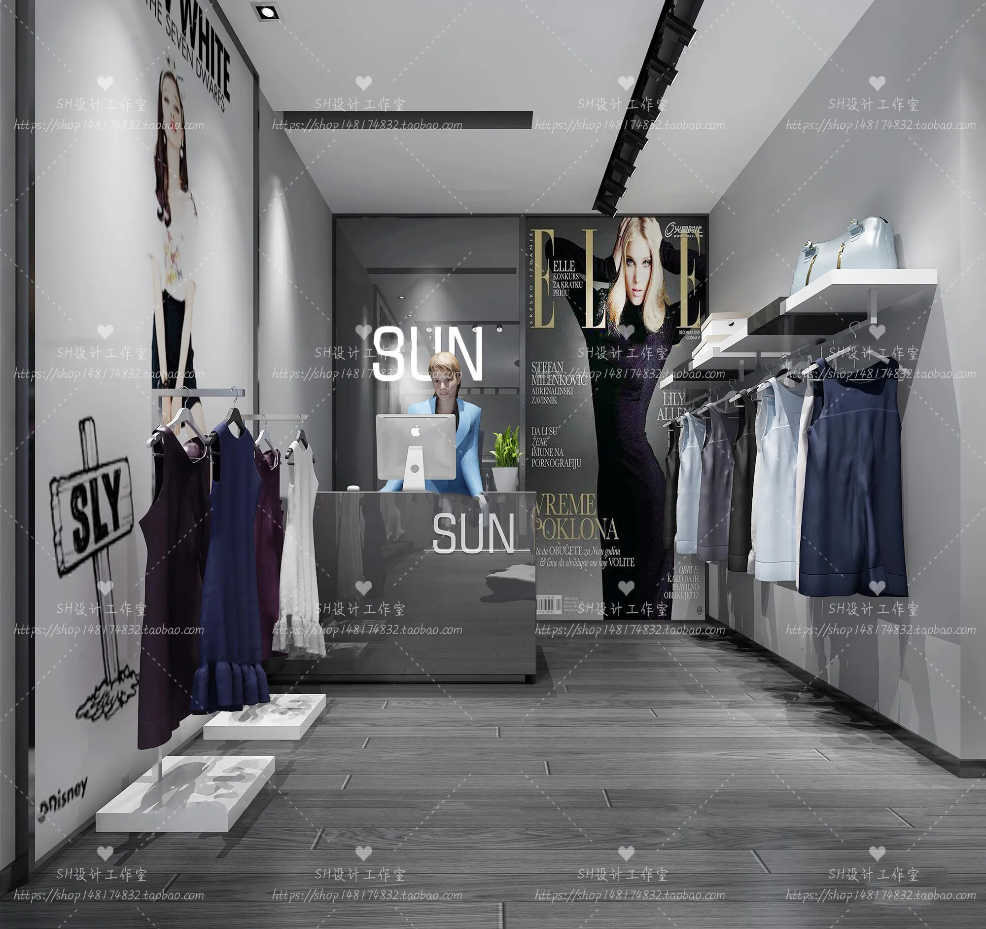 CLOTHING STORE 3D SCENES – VRAY RENDER – 54
