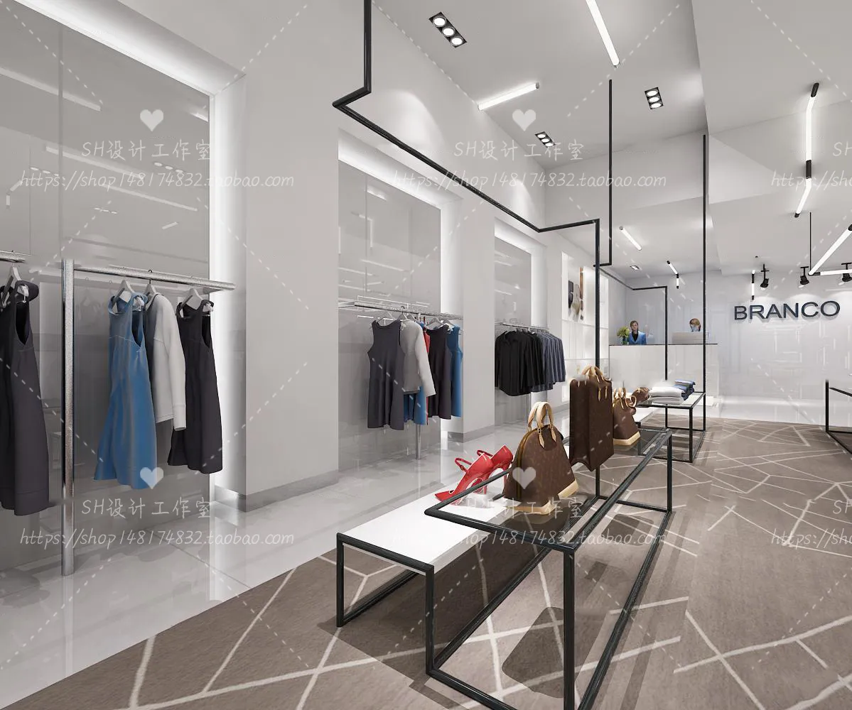 CLOTHING STORE 3D SCENES – VRAY RENDER – 56
