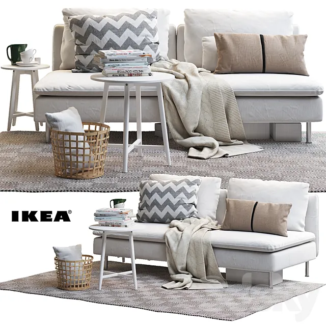 Furniture – Sofa 3D Models – Sofa by IKEA SODERHAMN 2