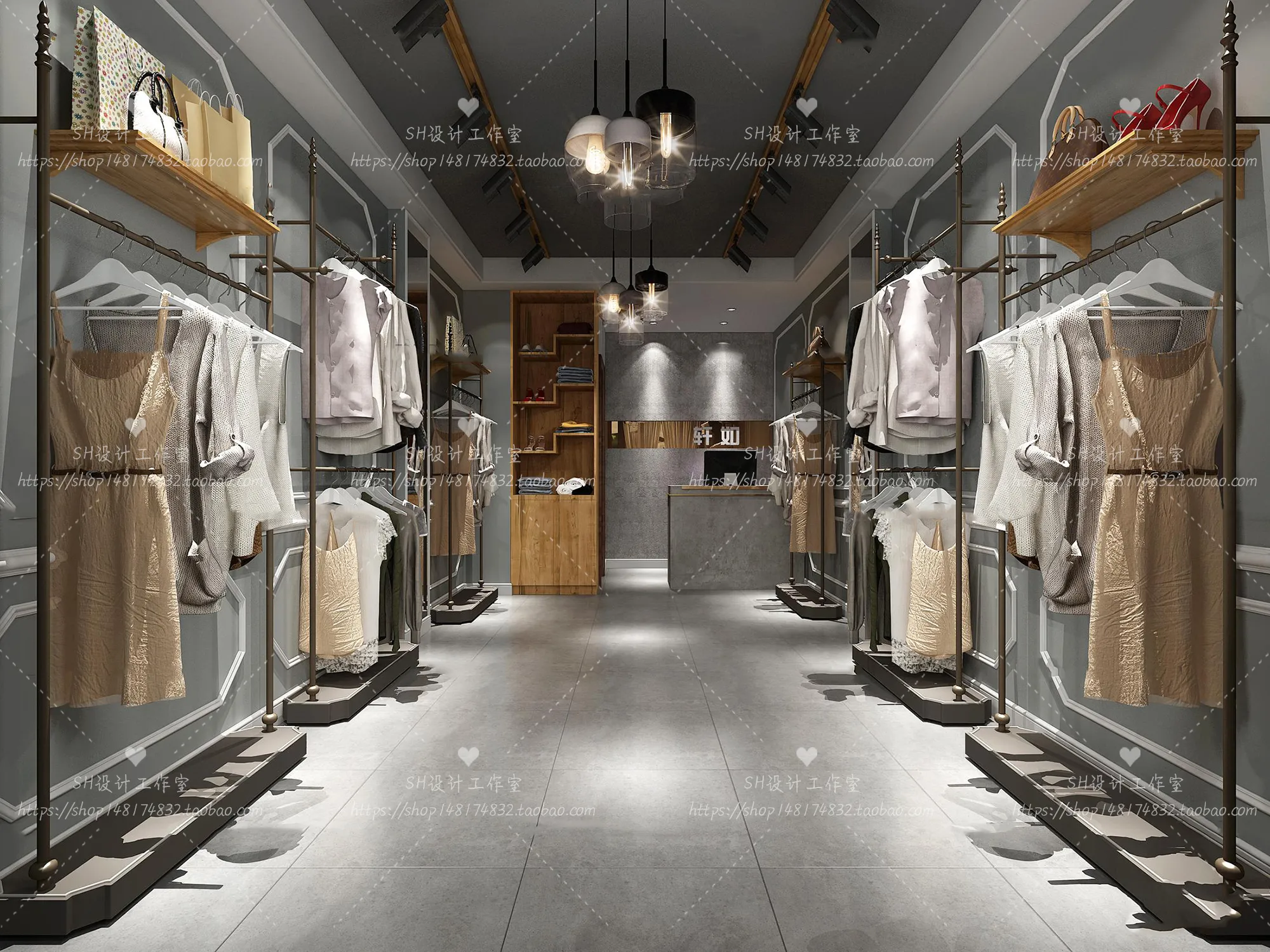 CLOTHING STORE 3D SCENES – VRAY RENDER – 68