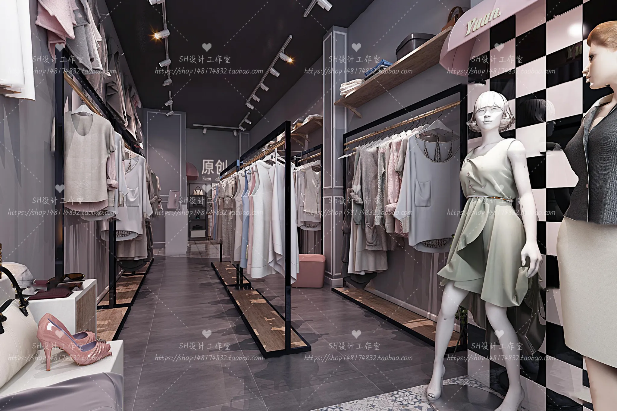 CLOTHING STORE 3D SCENES – VRAY RENDER – 69