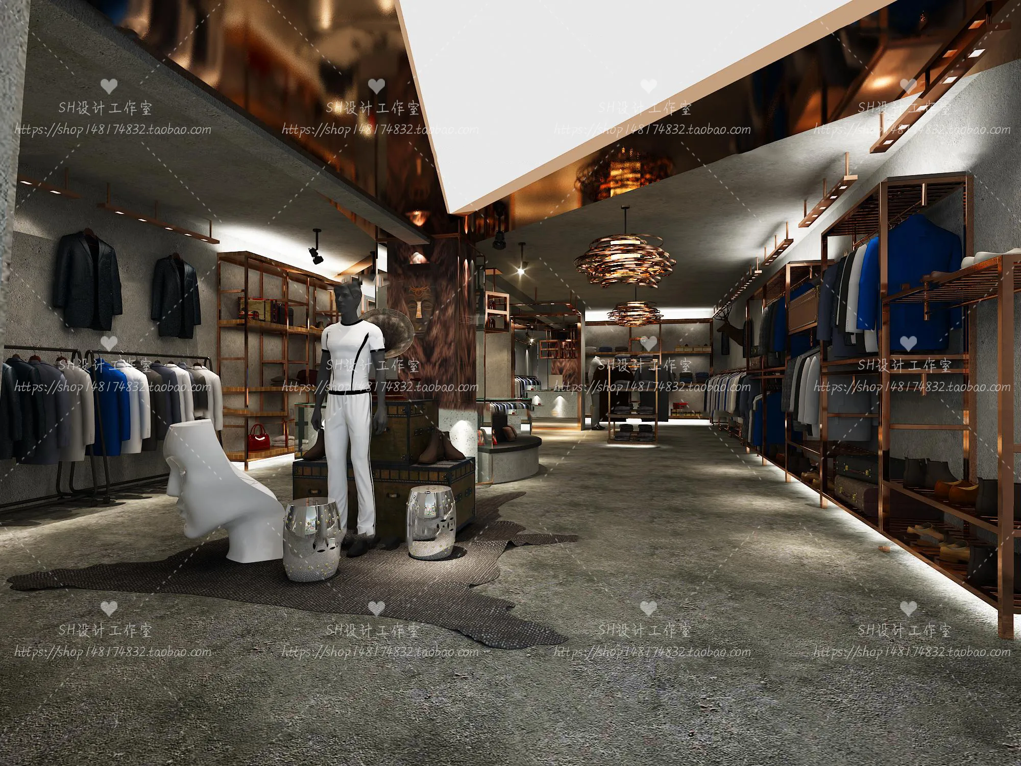 CLOTHING STORE 3D SCENES – VRAY RENDER – 71