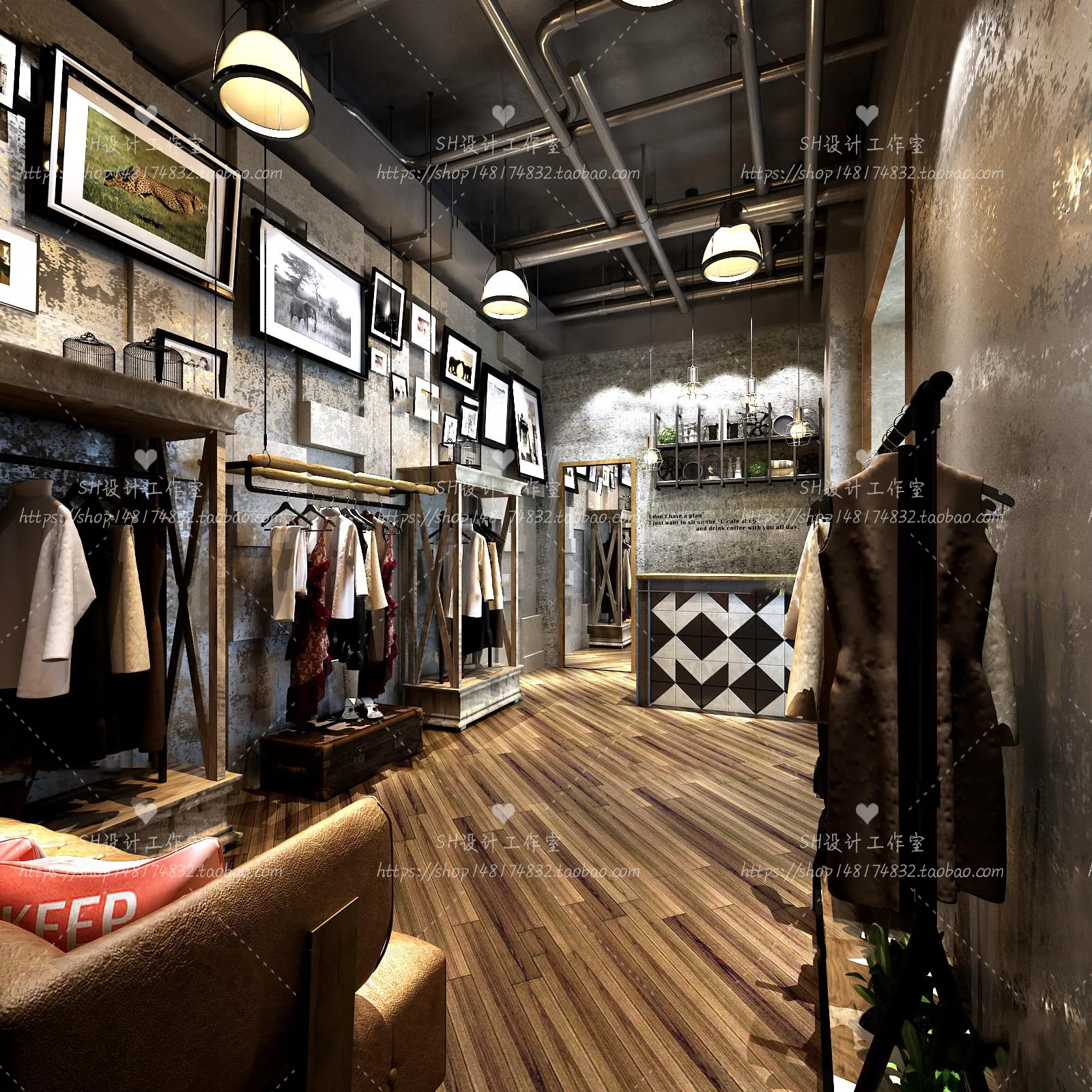 CLOTHING STORE 3D SCENES – VRAY RENDER – 83