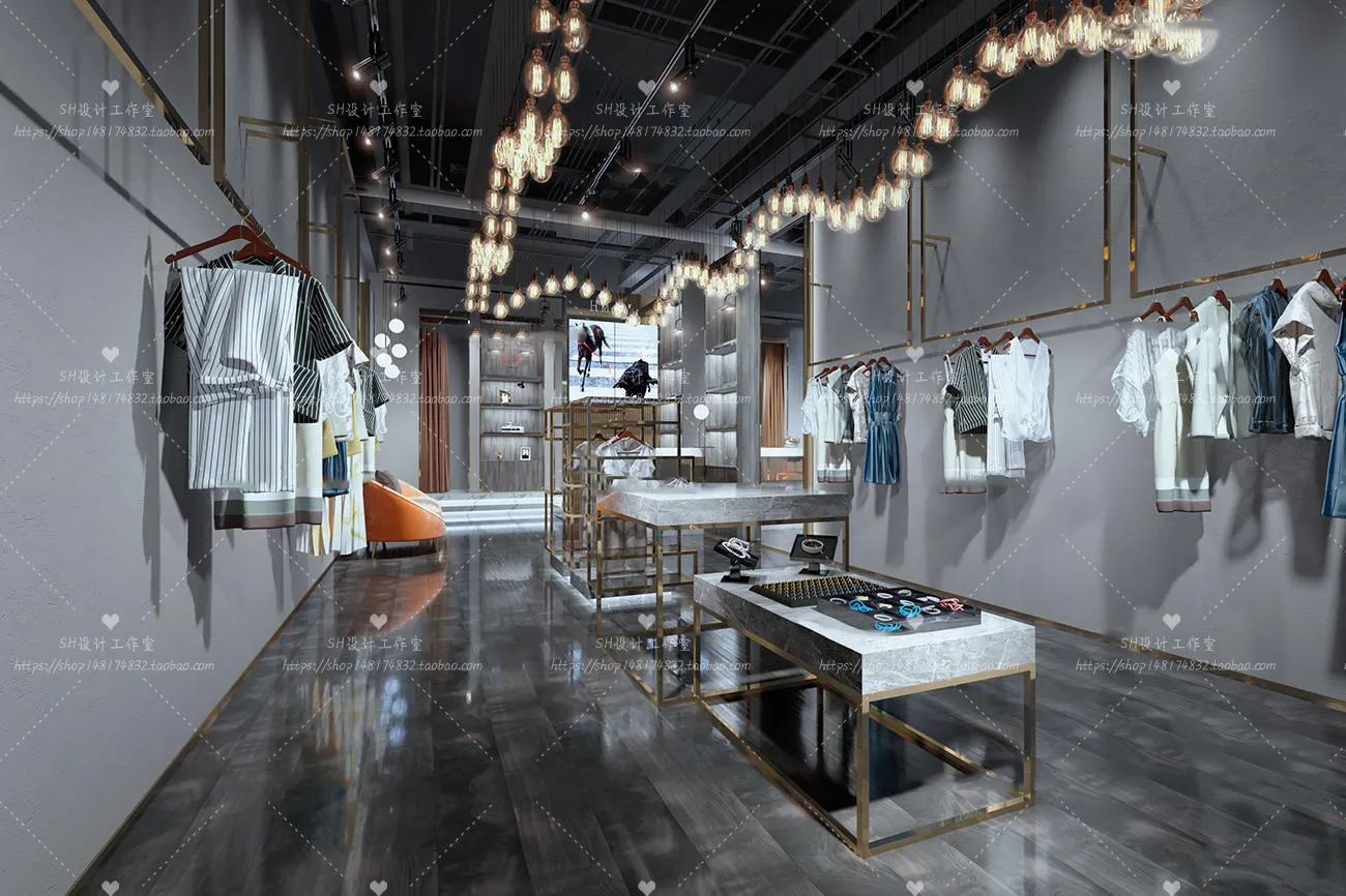 CLOTHING STORE 3D SCENES – VRAY RENDER – 84