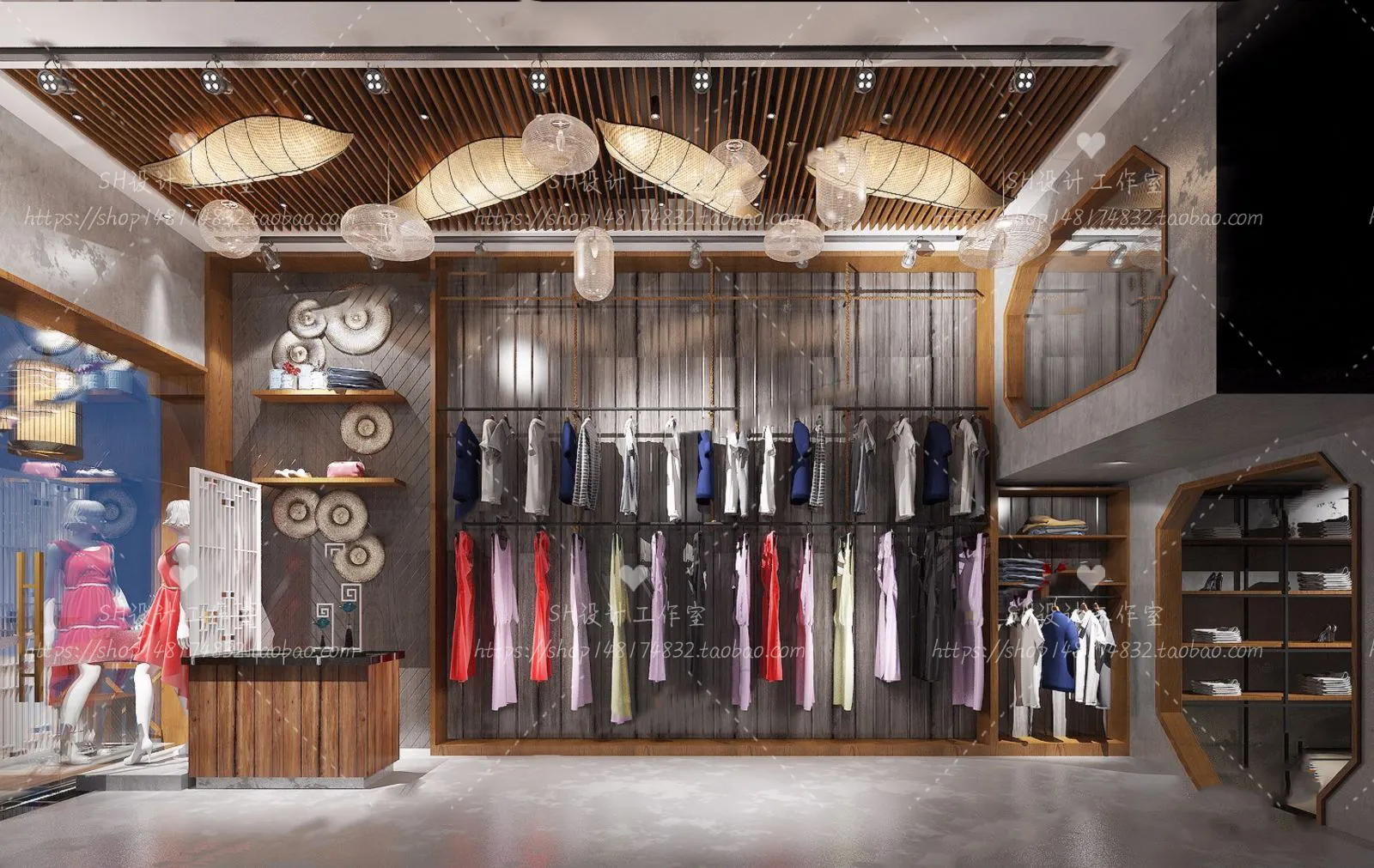 CLOTHING STORE 3D SCENES – VRAY RENDER – 88