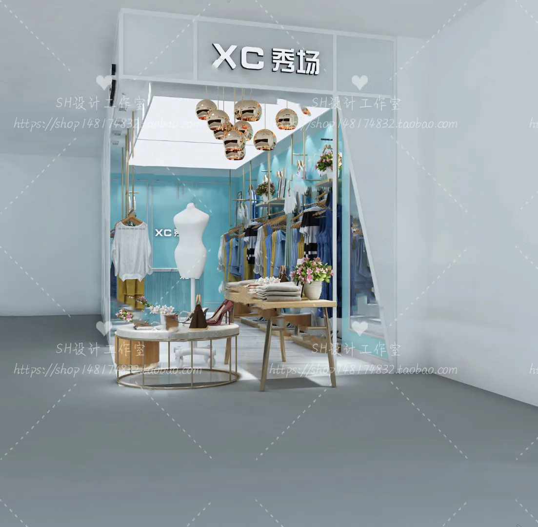 CLOTHING STORE 3D SCENES – VRAY RENDER – 98