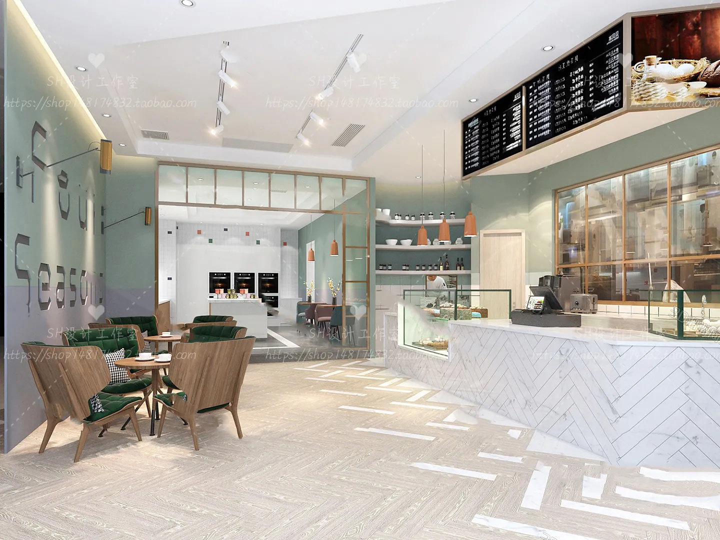 COFFEE SHOP 3D SCENES – VRAY RENDER – 04