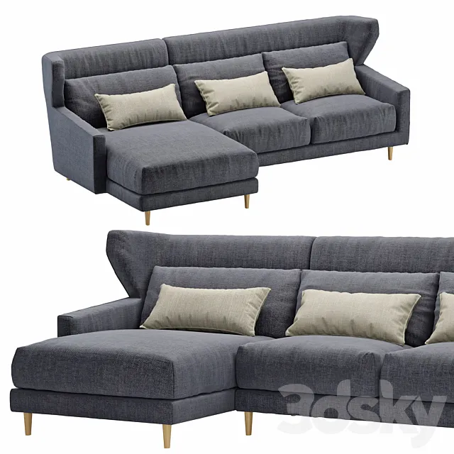 Furniture – Sofa 3D Models – Sofa corner SANCAL folk 3D model