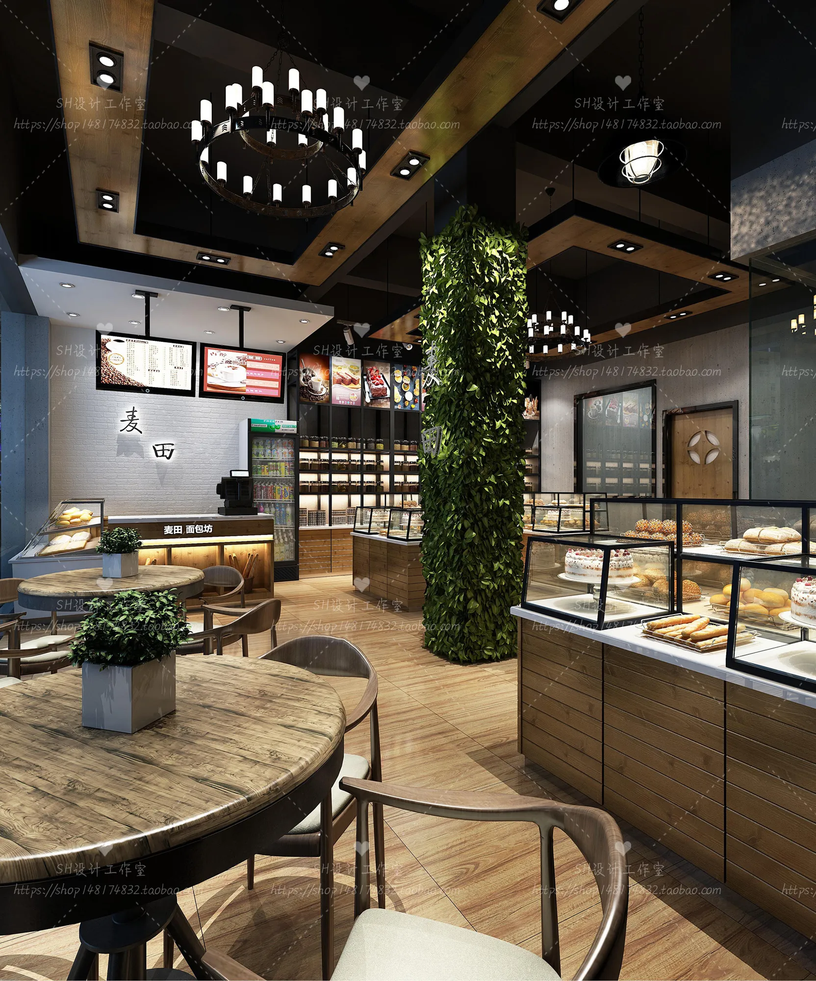 COFFEE SHOP 3D SCENES – VRAY RENDER – 52