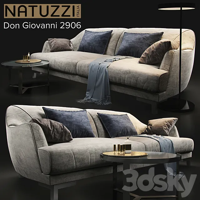 Furniture – Sofa 3D Models – Sofa Don Giovanni 2906 by Natuzzi