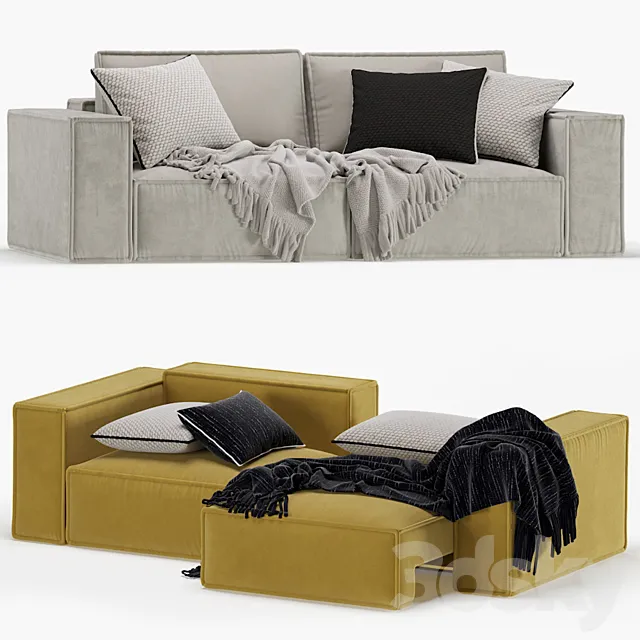 Furniture – Sofa 3D Models – Sofa Ebi Happy Yellow Loft  Диван Эби